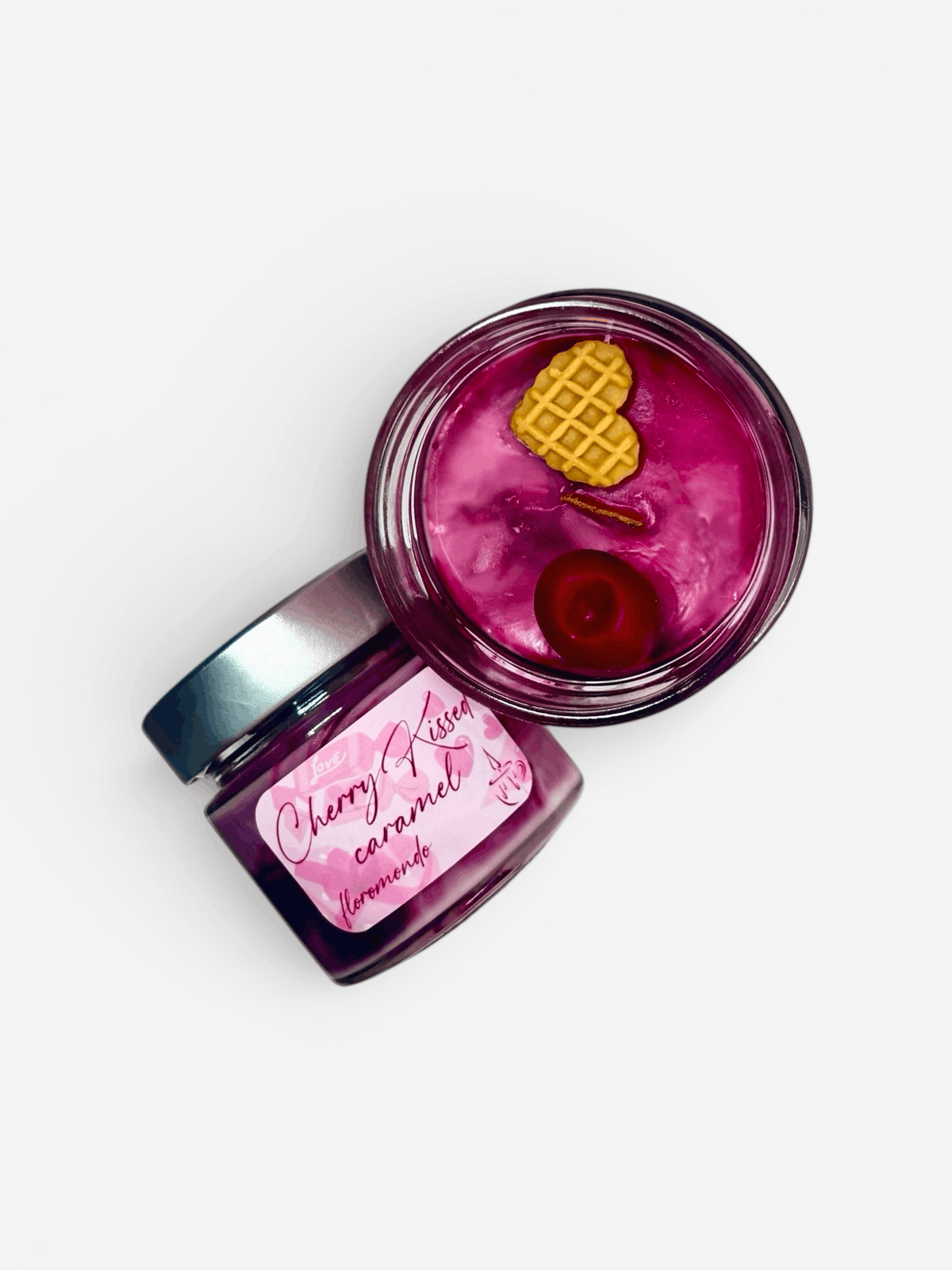 Cherry Kissed Caramel (Valentine's Day Special) Szójagyertya